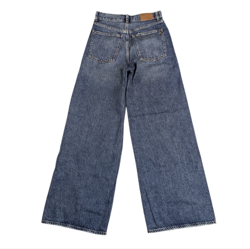 Madewell Superwide Leg High Rise Jeans Size 25 Medium Wash Wide Leg Denim  J1794 - Picture 5 of 11